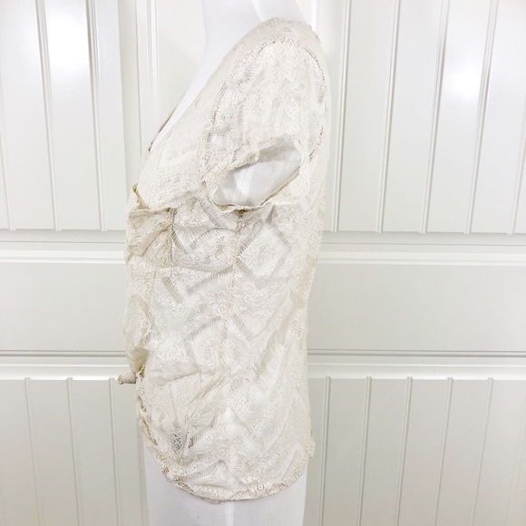 Urban Outfitters Kimchi Blue Natural Lace Top - Picture 4 of 6